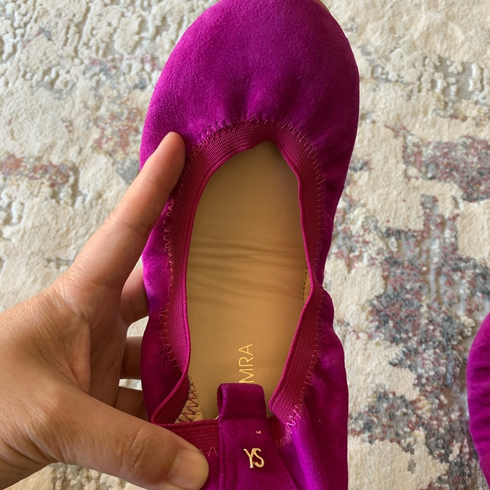 COPY - Yosi Samra Hot Pink wrap up ballet shoes
